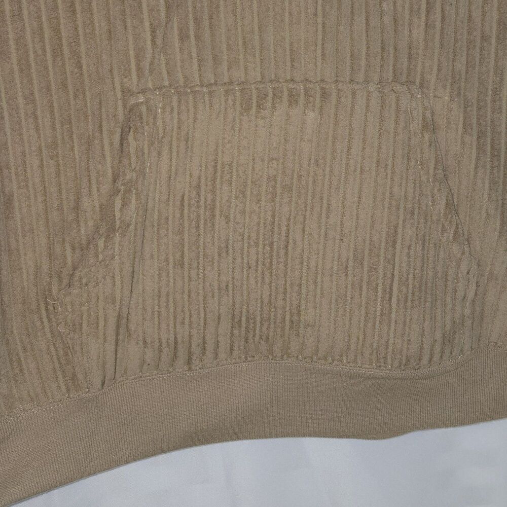 CHAMPION Hoodie Corduroy High Pile Fleece 1/4 Zip Tan Teen Large 14/16 NEW NWT - Picture 11 of 11